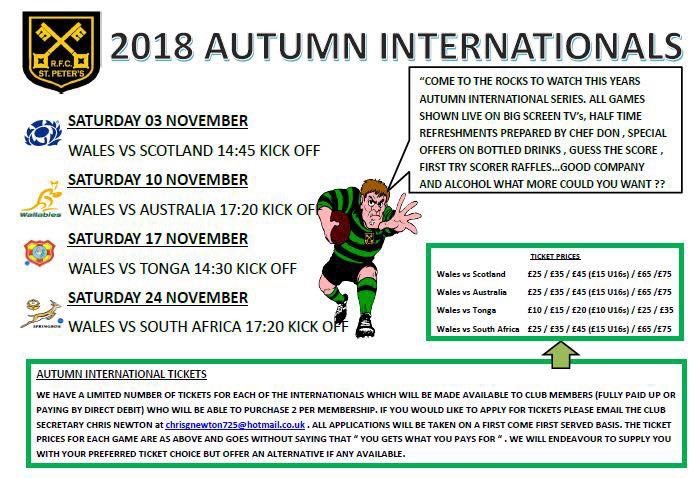 Autumn Internationals 2018